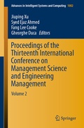Cover: Proceedings of the Thirteenth International Conference on Management Science and Engineering Management - Springer