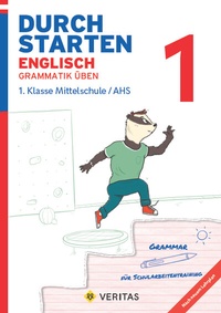 Abbildung von: Durchstarten Englisch 1. Klasse Mittelschule/AHS Grammatik üben - VERITAS Linz
