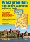 Bild: Landkarte Westpreußen östlich der Weichsel und Danziger Werder - BLOCHPLAN