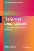 Cover: The German Demonstratives - Springer