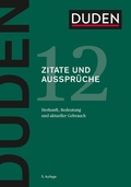Cover: Duden - Zitate und Ausspr&uuml;che - Duden