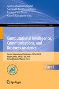 Cover: Computational Intelligence, Communications, and Business Analytics - Springer
