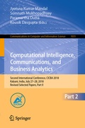 Cover: Computational Intelligence, Communications, and Business Analytics - Springer