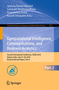 Abbildung von: Computational Intelligence, Communications, and Business Analytics - Springer