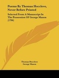 Cover: Poems By Thomas Hoccleve, Never Before Printed - Kessinger Publishing Co