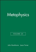 Cover: Metaphysics, Volume 25 - Wiley