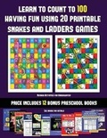 Cover: Number Activities for Kindergarten (Learn to count to 100 having fun using 20 printable snakes and ladders games) - Kindergarten Workbooks