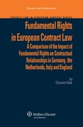 Cover: Fundamental Rights in European Contract Law - Kluwer Law International