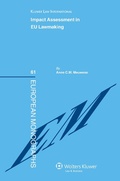 Cover: Impact Assessment in EU Lawmaking - Kluwer Law International