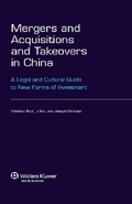 Cover: Mergers and Acquisitions and Takeovers in China - Kluwer Law International