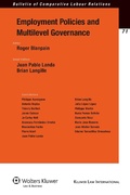 Cover: Employment Policies and Multilevel Governance - Kluwer Law International