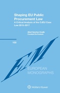 Cover: Shaping EU Public Procurement Law - Kluwer Law International
