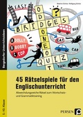 Cover: 45 R&auml;tselspiele f&uuml;r den Englischunterricht - Persen Verlag in der AAP Lehrerwelt GmbH