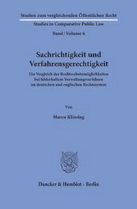 Abbildung von: Sachrichtigkeit und Verfahrensgerechtigkeit. - Duncker & Humblot