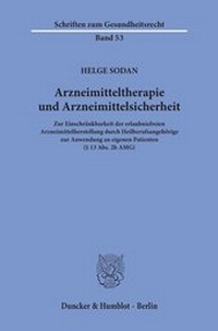 Abbildung von: Arzneimitteltherapie und Arzneimittelsicherheit. - Duncker & Humblot