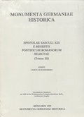 Cover: Epistolae saeculi XIII e regestis pontificum Romanorum selectae 3 - Harrassowitz Verlag
