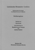 Cover: Lateinisches Hexameter-Lexikon / Erg&auml;nzungsband: - Harrassowitz Verlag