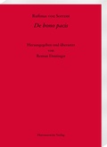Cover: Rufinus von Sorrent, De bono pacis - Harrassowitz Verlag