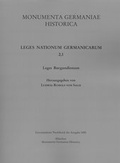 Cover: Leges Burgundionum - Harrassowitz Verlag