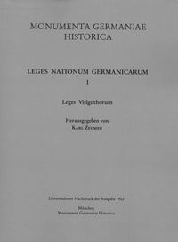 Enlarge image Cover: Leges Visigothorum - Harrassowitz Verlag
