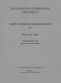 Cover: Pactus legis Salicae - Harrassowitz Verlag