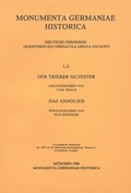 Cover: Der Trierer Silvester. Das Annolied - Harrassowitz Verlag