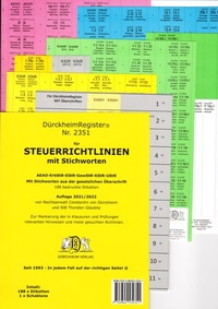 Abbildung von: DürckheimRegister® STEUERRICHTLINIEN MIT STICHWORTEN aus der Gesetzesüberschrift - Dürckheim Verlag