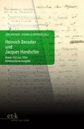 Cover: Heinrich Besseler und Jacques Handschin - Edition Text + Kritik