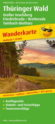 Abbildung von: Thüringer Wald, Großer Inselsberg - Friedrichroda - Brotterode - Tambach-Dietharz - Freytag-Berndt und ARTARIA
