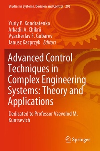 Enlarge image Cover: Advanced Control Techniques in Complex Engineering Systems: Theory and Applications - Springer