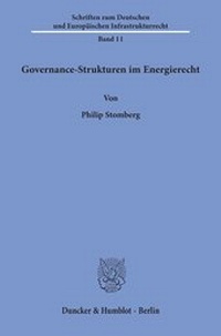 Abbildung von: Governance-Strukturen im Energierecht. - Duncker & Humblot