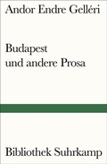 Cover: Budapest und andere Prosa - Suhrkamp