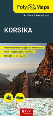 Abbildung von: FolyMaps Karte Korsika 1:250 000 - TVV Touristik-Verlag GmbH