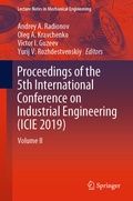 Cover: Proceedings of the 5th International Conference on Industrial Engineering (ICIE 2019) - Springer
