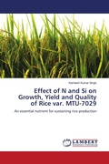 Cover: Effect of N and Si on Growth, Yield and Quality of Rice var. MTU-7029 - LAP Lambert Academic Publishing