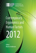 Cover: Contemporary Ergonomics and Human Factors 2012 - CRC Press