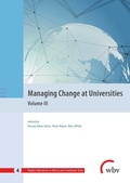 Cover: Managing Change at Universities - wbv Media