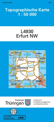 Abbildung von: Erfurt Nordwest - Thüringer Landesamt für Bodenmanagement und Geoinformation