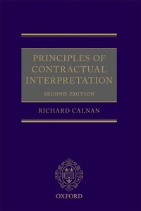 Enlarge image Cover: Principles of Contractual Interpretation - OUP Oxford