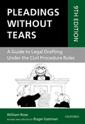 Cover: Pleadings Without Tears - OUP Oxford