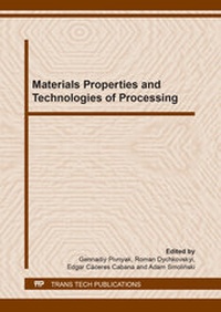 Enlarge image Cover: Materials Properties and Technologies of Processing - Trans Tech Publications Ltd