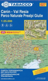 Abbildung von: Canin / Val Resia / PN Prealpi Giulie: 027 - Tabacco