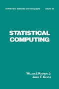 Cover: Statistical Computing - CRC Press