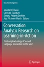 Cover: Conversation Analytic Research on Learning-in-Action - Springer