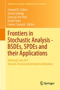 Cover: Frontiers in Stochastic Analysis-BSDEs, SPDEs and their Applications - Springer