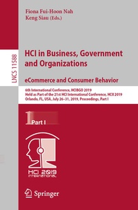 Enlarge image Cover: HCI in Business, Government and Organizations. eCommerce and Consumer Behavior - Springer