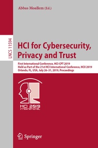 Abbildung von: HCI for Cybersecurity, Privacy and Trust - Springer