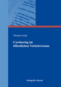Abbildung von: Carsharing im öffentlichen Verkehrsraum - Kovac, Dr. Verlag
