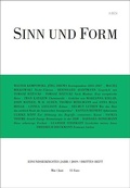 Cover: Sinn und Form 3/2019 - SINN und FORM