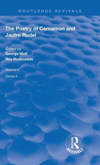 Enlarge image Cover: The Poetry of Cercamon and Jaufre Rudel - Routledge